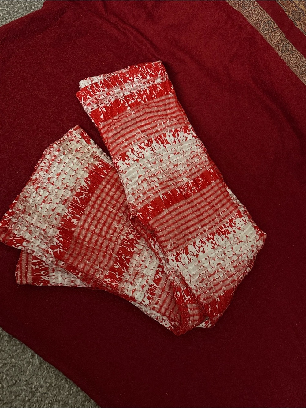 Red and White Patterned pajama